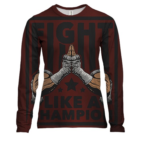 Жіночий 3D лонгслів Бойовий чемпіон