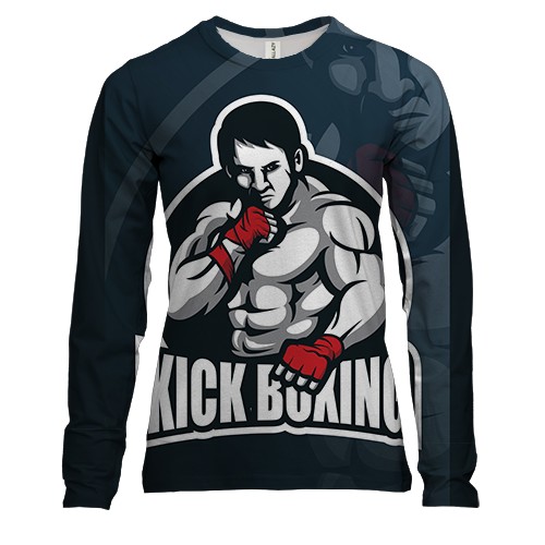 Женский 3D лонгслив Kickboxing