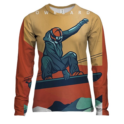 Женский 3D лонгслив Snowboardist