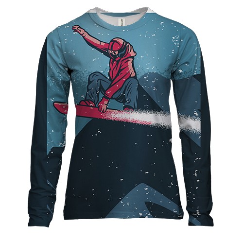 Женский 3D лонгслив Snowboardist (2)