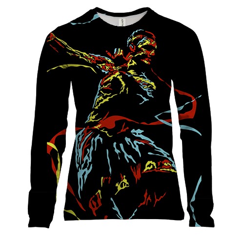 Женский 3D лонгслив с танцором