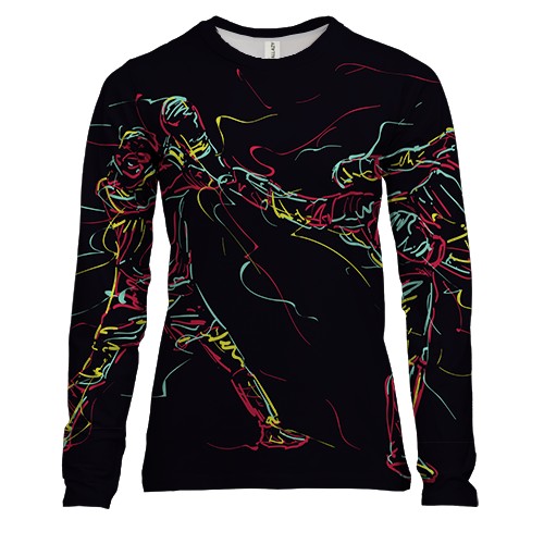 Жіночий 3D лонгслів зі спарингом