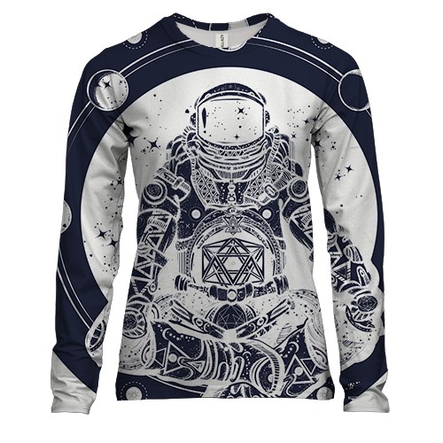 Жіночий 3D лонгслів з астральним космонавтом