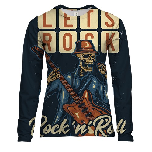 Женский 3D лонгслив Lets rock soul