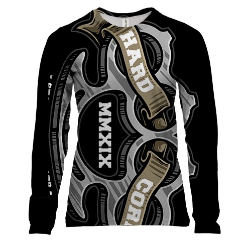 Жіночий 3D лонгслів з хард кор кастетом