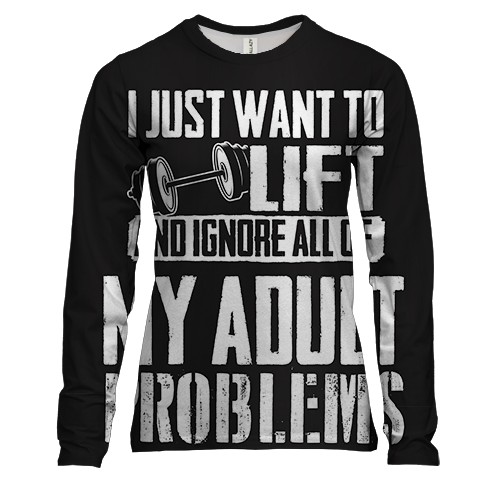 Женский 3D лонгслив Lift - My adult problems