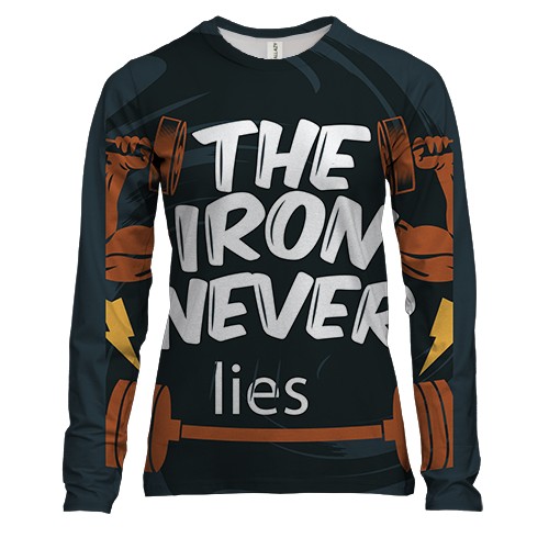 Женский 3D лонгслив The iron never lies