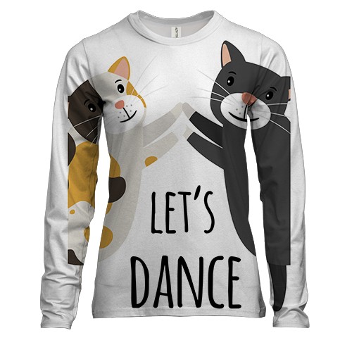 Жіночий 3D лонгслів Lets dance