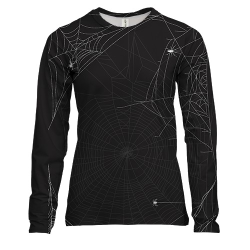 Жіночий 3D лонгслів з темною павутиною
