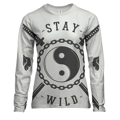Женский 3D лонгслив Stay Wild