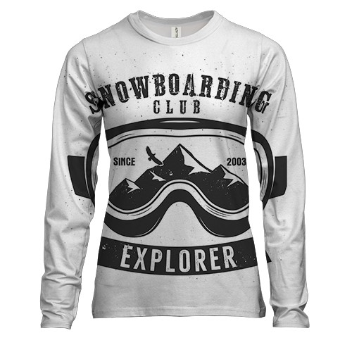 Женский 3D лонгслив Snowboarding Explorer