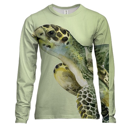 Жіночий 3D лонгслів з легкого черепахою