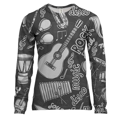 Женский 3D лонгслив Rock Sound