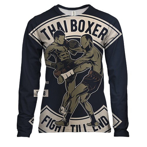 Женский 3D лонгслив Thai Boxer