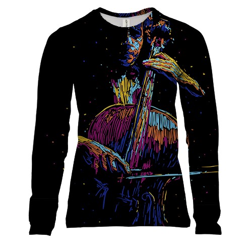 Жіночий 3D лонгслів з барвистим виконавцем