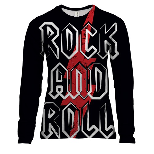 Женский 3D лонгслив Rock and Roll стрела