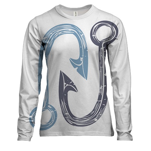 Женский 3D лонгслив с крючками