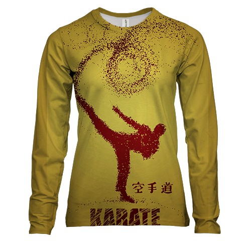 Женский 3D лонгслив Karate man
