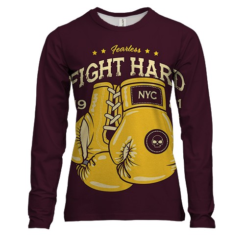 Жіночий 3D лонгслів Fight Hard