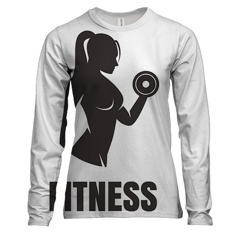 Жіночий 3D лонгслів Fitness Gym Girl