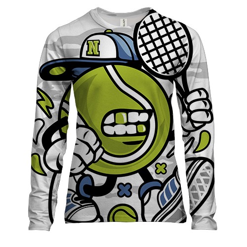 Жіночий 3D лонгслів з тенісним м