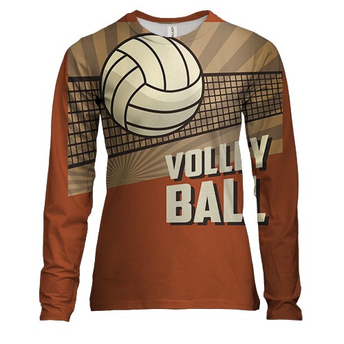 Женский 3D лонгслив Volleyball