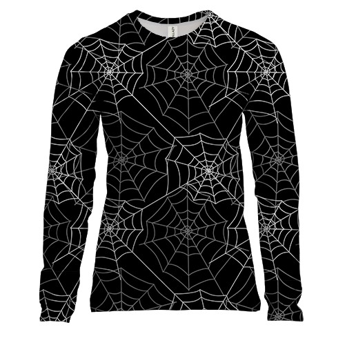 Женский 3D лонгслив с паутиной