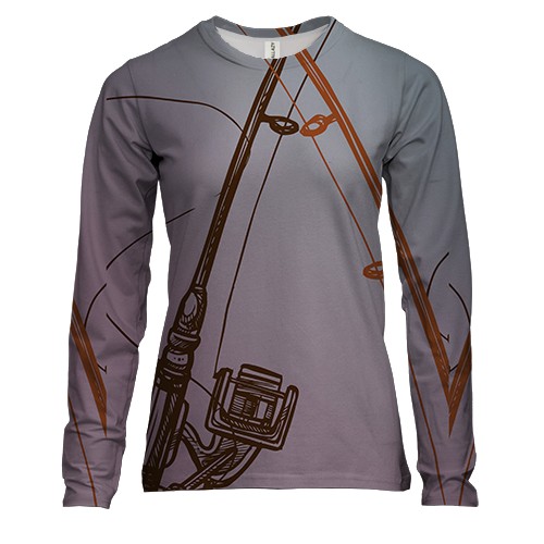 Женский 3D лонгслив с удочками