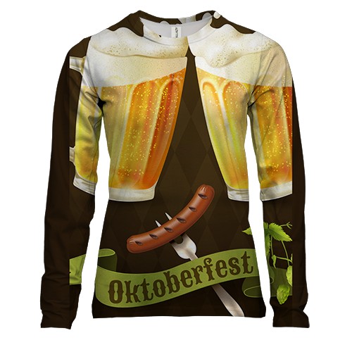 Женский 3D лонгслив Oktoberfest beer