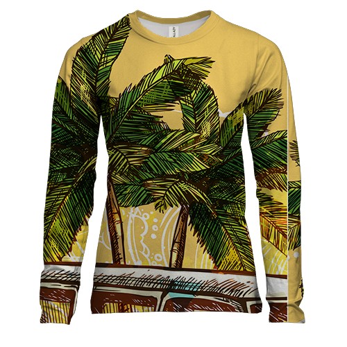 Жіночий 3D лонгслів з зеленими плямами