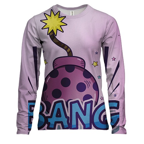 Женский 3D лонгслив Pop art Bang