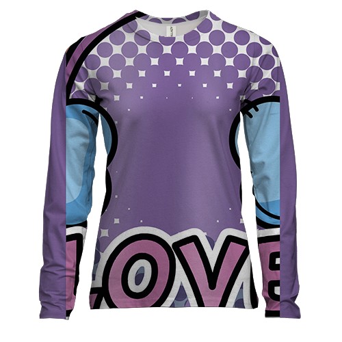 Жіночий 3D лонгслів Pop art love