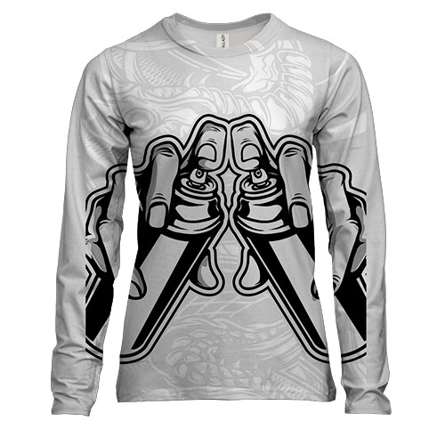 Жіночий 3D лонгслів з балончиками фарби