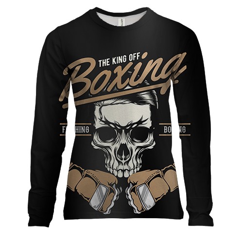 Жіночий 3D лонгслів King Boxing