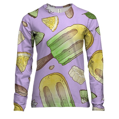 Жіночий 3D лонгслів с мороеным на палочке