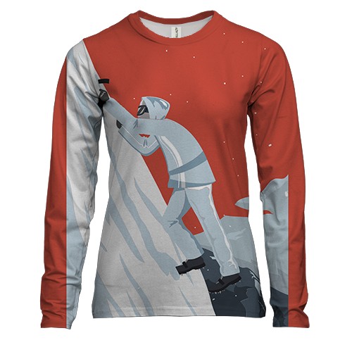 Жіночий 3D лонгслів зі скелелазом