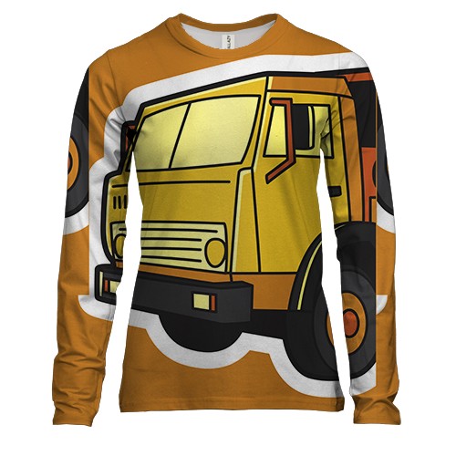 Женский 3D лонгслив с КАМАЗом