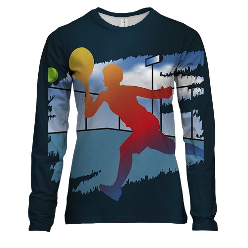 Жіночий 3D лонгслів з градієнтним тенісистом