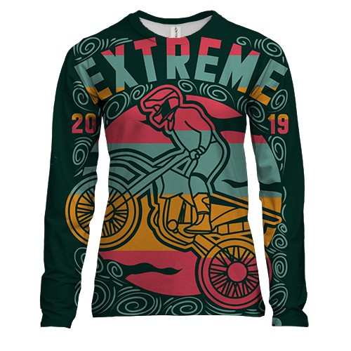Женский 3D лонгслив Extreme motocross