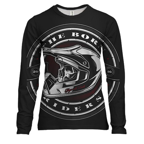 Жіночий 3D лонгслів The born riders