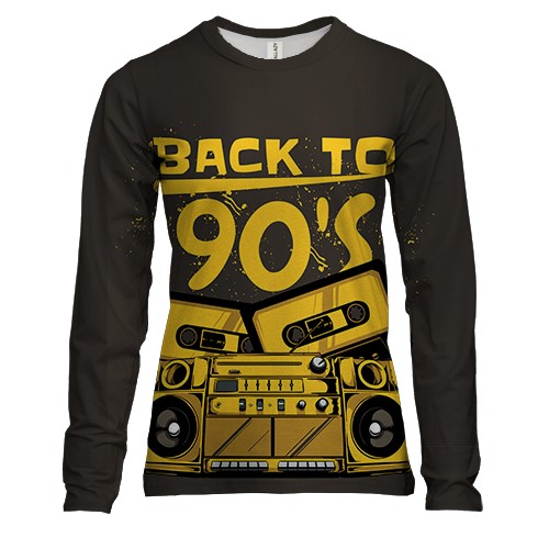 Женский 3D лонгслив Back to 90