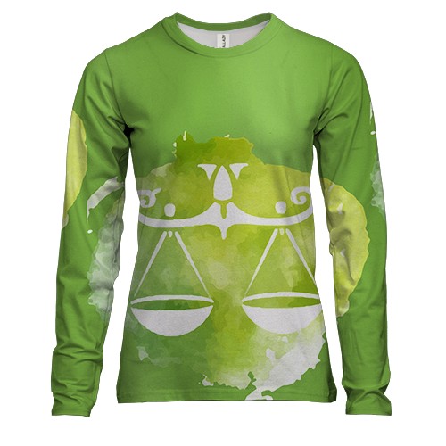 Жіночий 3D лонгслів з акварельними Терезами