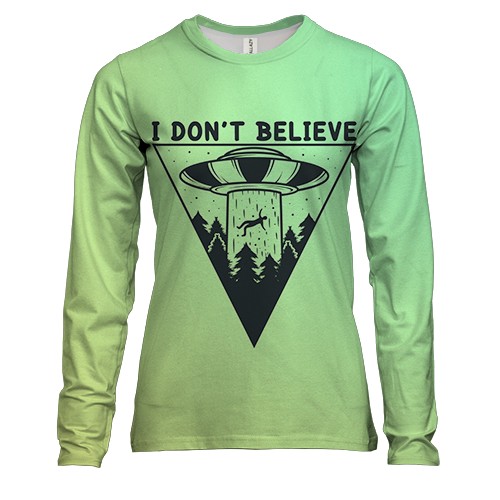 Женский 3D лонгслив I don