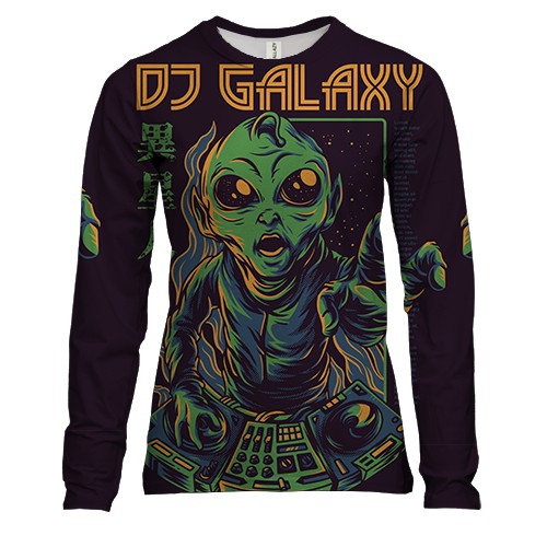Женский 3D лонгслив DJ GALAXY