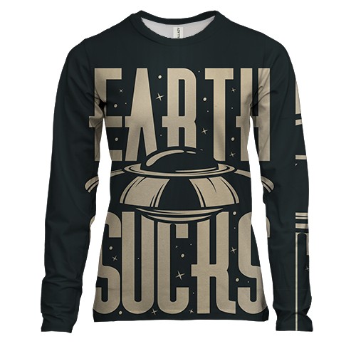 Женский 3D лонгслив Earth Sucks