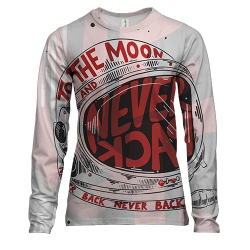 Женский 3D лонгслив to the moon