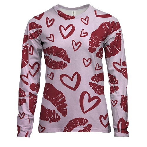 Жіночий 3D лонгслів з губами