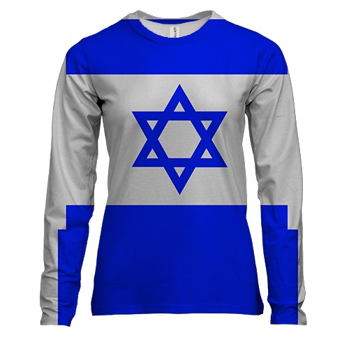Женский 3D лонгслив с флагом Израиля