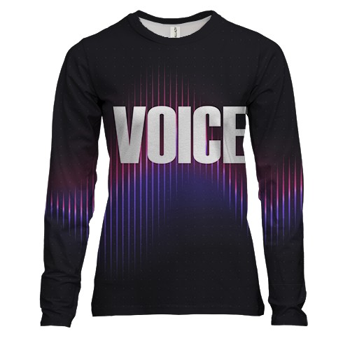 Жіночий 3D лонгслів з написом "Voice"