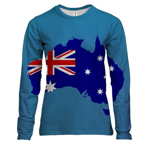 Жіночий 3D лонгслів з візерункової картою Австралії